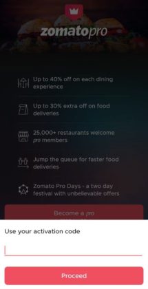 Zomato Pro Membership